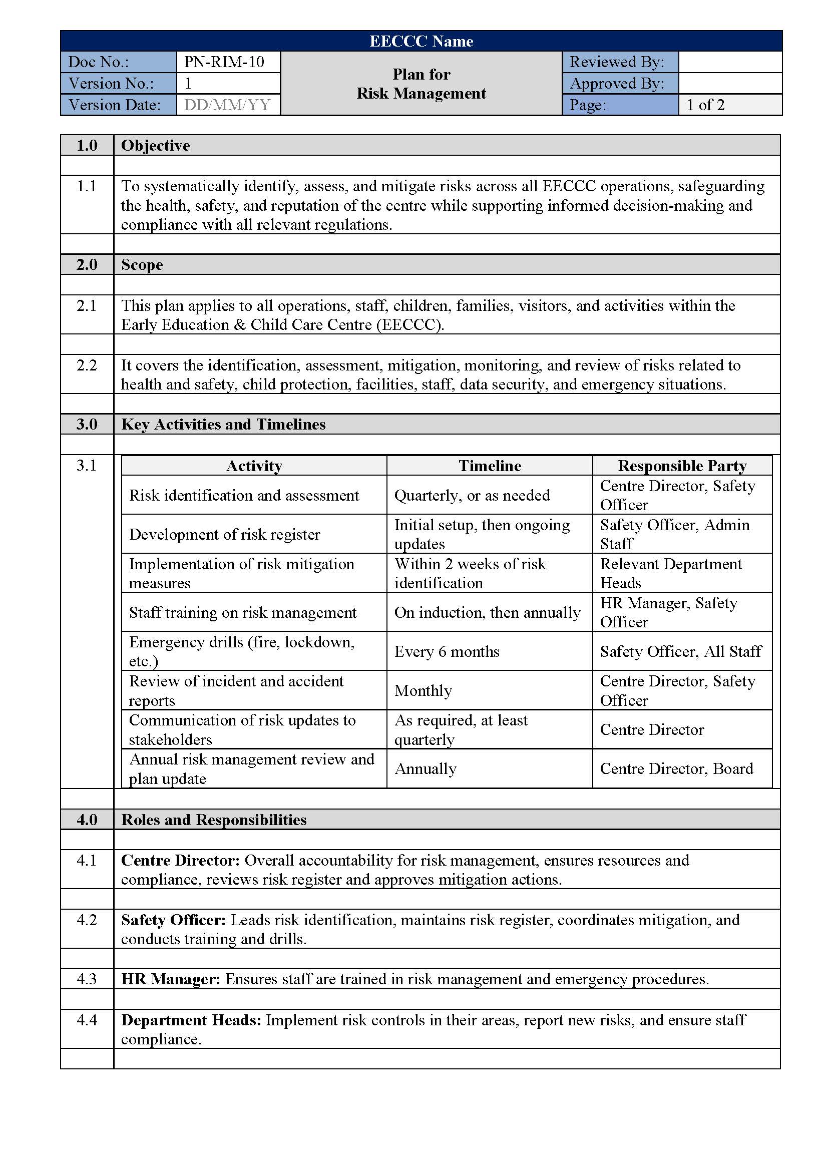 EECCC Management System Documentation Toolkit